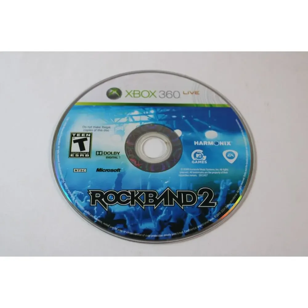 Rock Band 2 (Microsoft Xbox 360, 2008) Authentic, Game Disc Only, Tested/Works